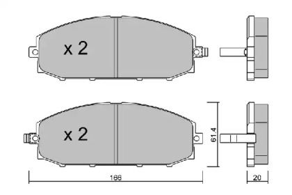 Комплект тормозных колодок (AISIN: BPNI-1918)